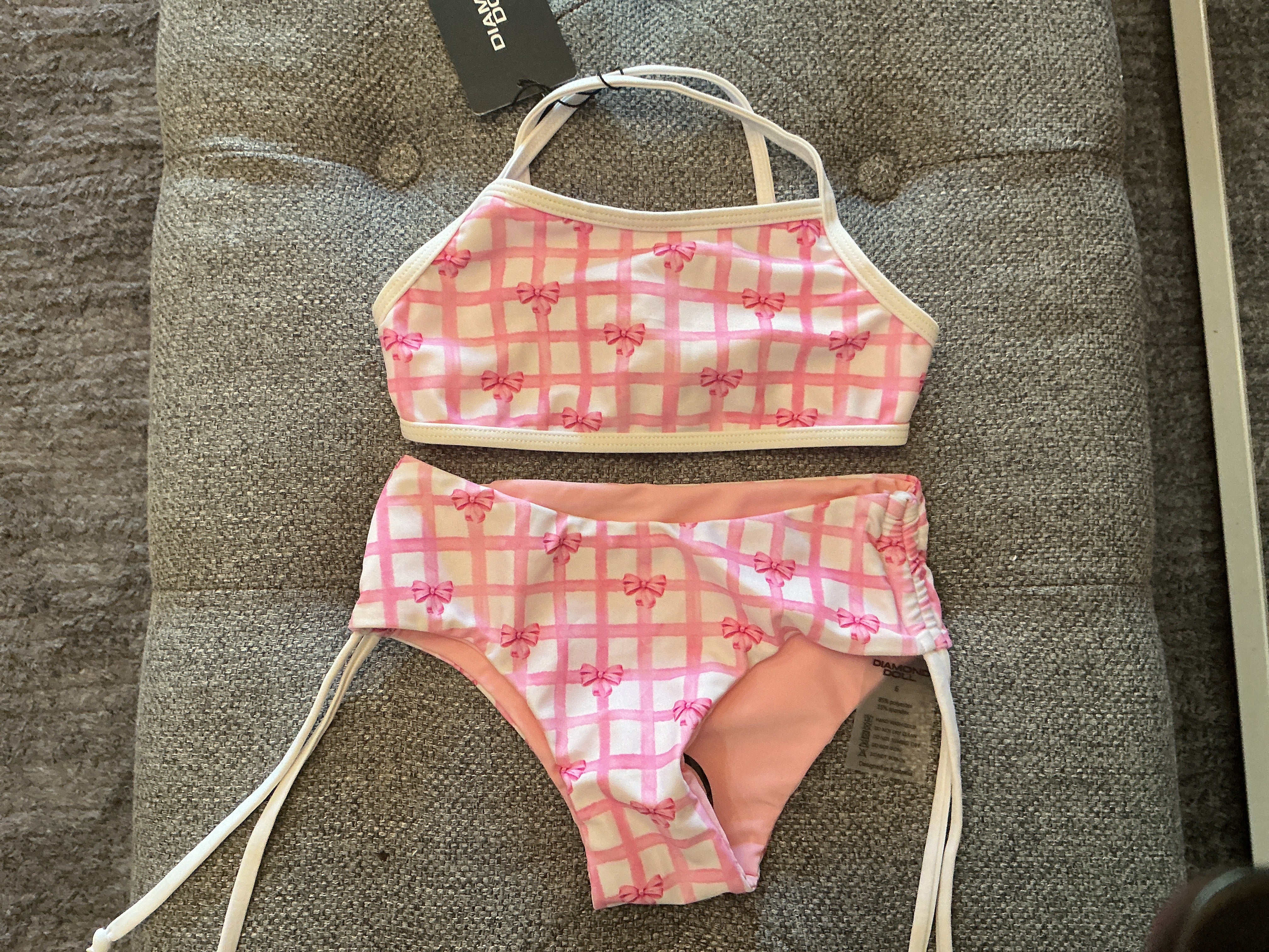 Diamond Doll Gingham Bow Bikini