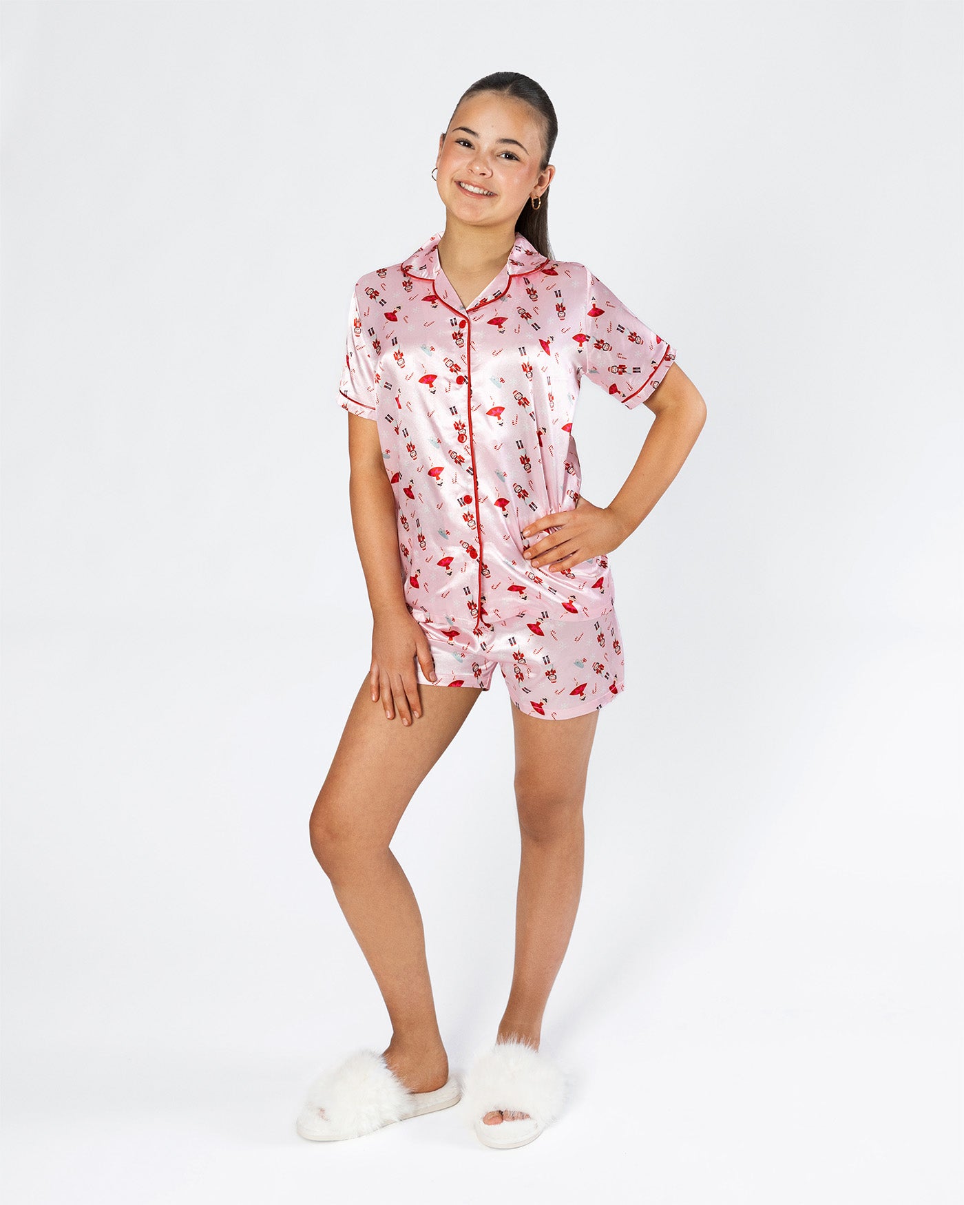 Energetiks Christmas Pyjama Set - Satin Silk Nutcracker dreams in silky comfort